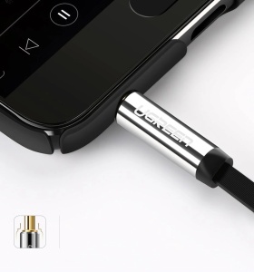 Cablu Jack Audio Plat Ugreen AUX 3.5 mm mini mufa Argintiu (10597)