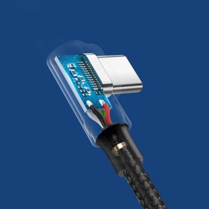 Cablu Incarcare Rapida Unghiular USB la USB-C UGREEN US176, 3A, 1m (negru) 20856