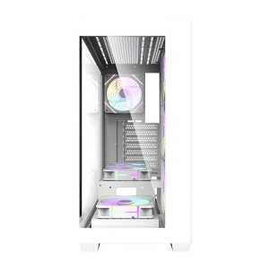 Carcasa PC Darkflash DS900 Alba) + 7 Ventilatoare ARGB