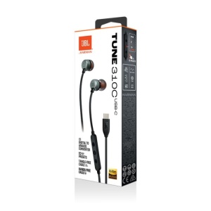 Casti cu Fir In Ear USB-C JBL Tune 310C Pure Bass EU (Negru)