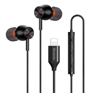 Casti Iphone cu Fir In Ear Mcdodo HP-3480, Conector Lightning 1.2m (Negru)
