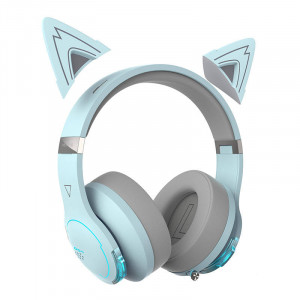 Casti Wireless Gaming Over Ear Edifier HECATE G5BT Noise Cancelling ENC (albastru cer)
