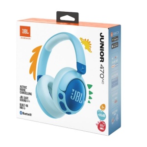 Casti Wireless Bluetooth Copii Over Ear JBL JR470NC ANC, Safe (Albastru)