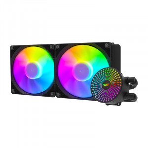 Cooler CPU Darkflash DC240 ARGB 2x 120x120 PC Racire cu apa 2x 120x120 (negru) - Img 1