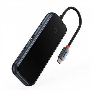 Hub 7in1 Baseus AcmeJoy Series USB-C la 2xUSB 3.0 + HDMI + USB 2.0 + USB-C PD + SD/TF (gri inchis) WKJZ010413 - Img 6