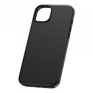 Husa pentru telefon pentru iPhone 15 Plus Baseus Fauxther Series (negru) P60157304113-02 - Img 2