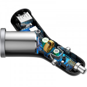 Incarcator auto rapid BASEUS Circular tip Y, bricheta auto, 2x USB, 30W QC3.0 (negru) CCALL-YX01 - Img 6