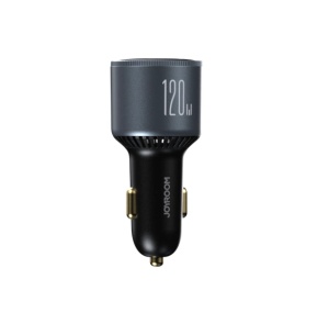 Incarcator Auto Rapid Joyroom JR-CCN07 1x USB + 2x USB-C 120W + Cablu USB-C 100W (Gri Inchis)