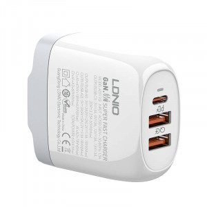 Incarcator de perete GaN LDNIO A3511Q, 2xUSB + USB-C, 65W (alb) - Img 4
