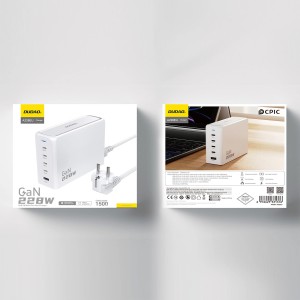 Incarcator Telefon Rapid Dudao A228EU GaN 1x USB-A 4x USB-C PD 228W - alb