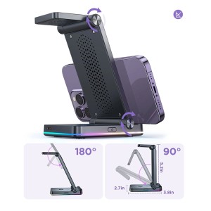 Incarcator Wireless Pliabil 3 in 1 Joyroom JR-WQN01 15W (negru)