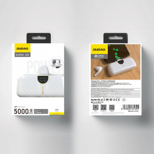 Mini Powerbank Dudao K20SC In Forma De Geanta USB-C 5000mAh - alb