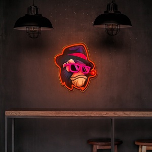 Neon LED ART GANGSTA MONKEY Forever Light FLA03, 310x18x350mm (Multicolor)