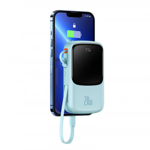 Powerbank Baseus Qpow Pro cu cablu Lightning, 10000mAh, 20W (albastru) PPQD020003 - Img 4