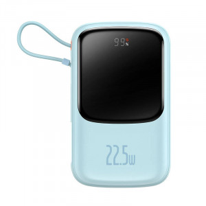 Powerbank Baseus Qpow Pro cu cablu USB-C, 10000 mAh, 22.5 W (albastru) PPQD020103 - Img 1