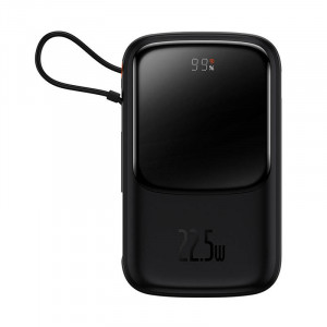 Powerbank Baseus Qpow Pro cu cablu USB-C, 10000 mAh, 22.5 W (negru) PPQD020101 - Img 1