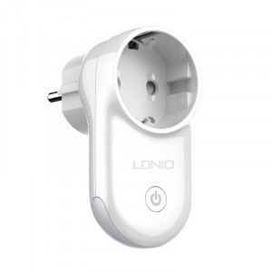 Priza Wi-Fi inteligenta LDNIO SEW1058, cu functie de lumina de noapte (alba) - Img 1