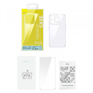 Set husa sticla transparenta si sticla securizata Baseus SuperCeramic pentru iPhone 14 Pro ARCJ000102 - Img 7