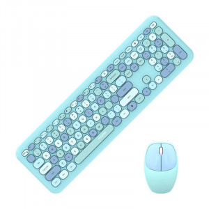Set tastatura + mouse wireless MOFII 666 2.4G (albastru) SMK-666395AG - Img 2