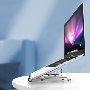 Suport Laptop Multifunctional Choetech HUB-M43 PD / USB-C HDMI (4K / 30Hz) / 2xUSB-A / 1xUSB-C / 1xSD / 1xTF (Negru)