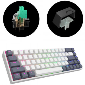 Tastatura Gaming Mecanica Dark Project KD68B Alb / Bleumarin - G3MS