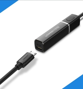Adaptor Bluetooth 5.0 Audio Wireless Transmitator Ugreen, Mini Mufa 3.5 mm Negru (40761 CM107)
