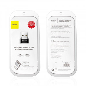 Adaptor USB-C la USB-A Conversie BASEUS 5A (negru) CAAOTG-01