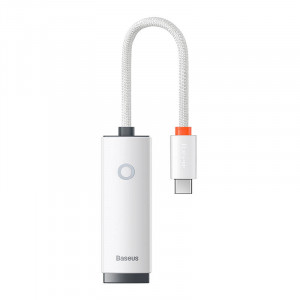 Adaptor de retea Baseus Lite Series USB-C la RJ45, 100Mbps (alb) WKQX000202 - Img 1