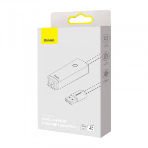 Adaptor de retea Baseus Lite Series USB la RJ45 (alb) WKQX000102 - Img 6