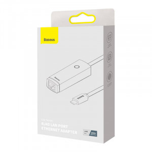 Adaptor Retea Baseus Lite Series USB-C la RJ45, 100Mbps (gri) WKQX000213