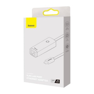 Adaptor Retea Baseus Lite Series USB-C la RJ45 (negru) WKQX000301