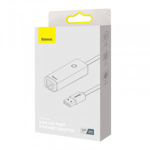 Adaptor Retea Baseus Lite Series USB la RJ45, 1000 Mbps (Gri) WKQX000113