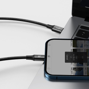 Cablu Incarcare 3-in-1 Baseus Rapid Series USB-C pentru M+L+T 20W 1.5m Negru CAMLT-SC01