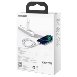 Cablu de date Baseus Superior Series USB la Lightning, 2.4A, 1 m (alb) CALYS-A02 - Img 9