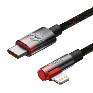 Cablu de date Baseus USB-C la Lightning MVP 20W 1m (negru-rosu) CAVP000220 - Img 5