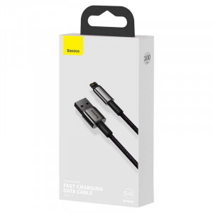 Cablu Incarcare Rapid Baseus Tungsten Gold USB la Lightning 2.4A