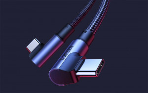 Cablu incarcare rapid unghiular USB-C la USB-C UGREEN US335, 5A, 100W