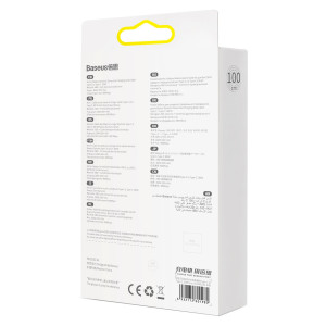 Cablu de date rapid USB-C la USB-C Baseus Dynamic, 100W, 1 m (alb) CALD000202 - Img 7