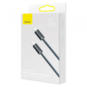 Cablu de date rapid USB-C la USB-C Baseus Dynamic Series, 100W, 2m (gri) CALD000316 - Img 4