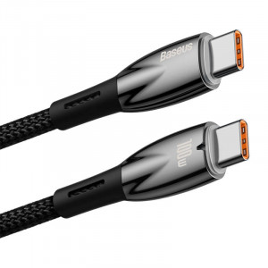 Cablu incarcare rapid USB-C la USB-C Baseus Glimmer Series, 100W