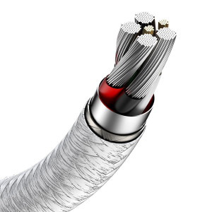 Cablu de date rapid USB la USB-C Baseus Cafule, 66W, 2m (alb) CAKF000202 - Img 5