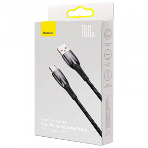 Cablu incarcare rapid USB la USB-C Baseus Glimmer Series 100W