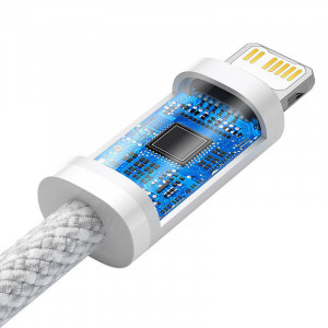 Cablu de date USB-C la Lightning Baseus Dynamic, 20W, 2m (alb) CALD000102 - Img 4