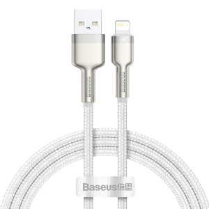 Cablu de date USB la Lightning Baseus Cafule, 2.4A, 1m (alb) CALJK-A02 - Img 1