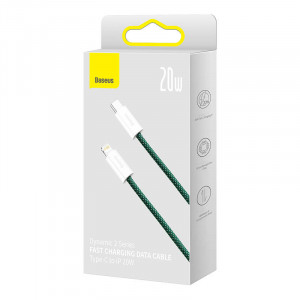 Cablu de date USB la Lightning Baseus Dynamic 2, 2.4A, 2m (verde) CALD040106 - Img 5