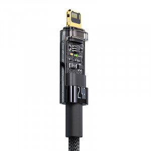 Cablu de date USB la Lightning Baseus Explorer, 2.4 A, 2 m (negru) CATS000501 - Img 2