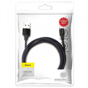 Cablu de date USB la Micro USB Baseus Yiven 150cm 2A - Negru CAMYW-B01 - Img 9