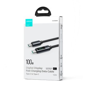 Cablu Incarcare Rapida USB-C 100W 1.2 m Display LED Joyroom S-CC100A16 (Negru)