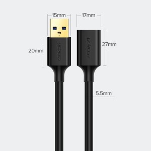Cablu USB Prelungitor 3.0 UGREEN US129 3m (negru) 30127