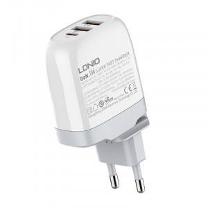 Incarcator de perete GaN LDNIO A3511Q, 2xUSB + USB-C, 65W (alb) - Img 5